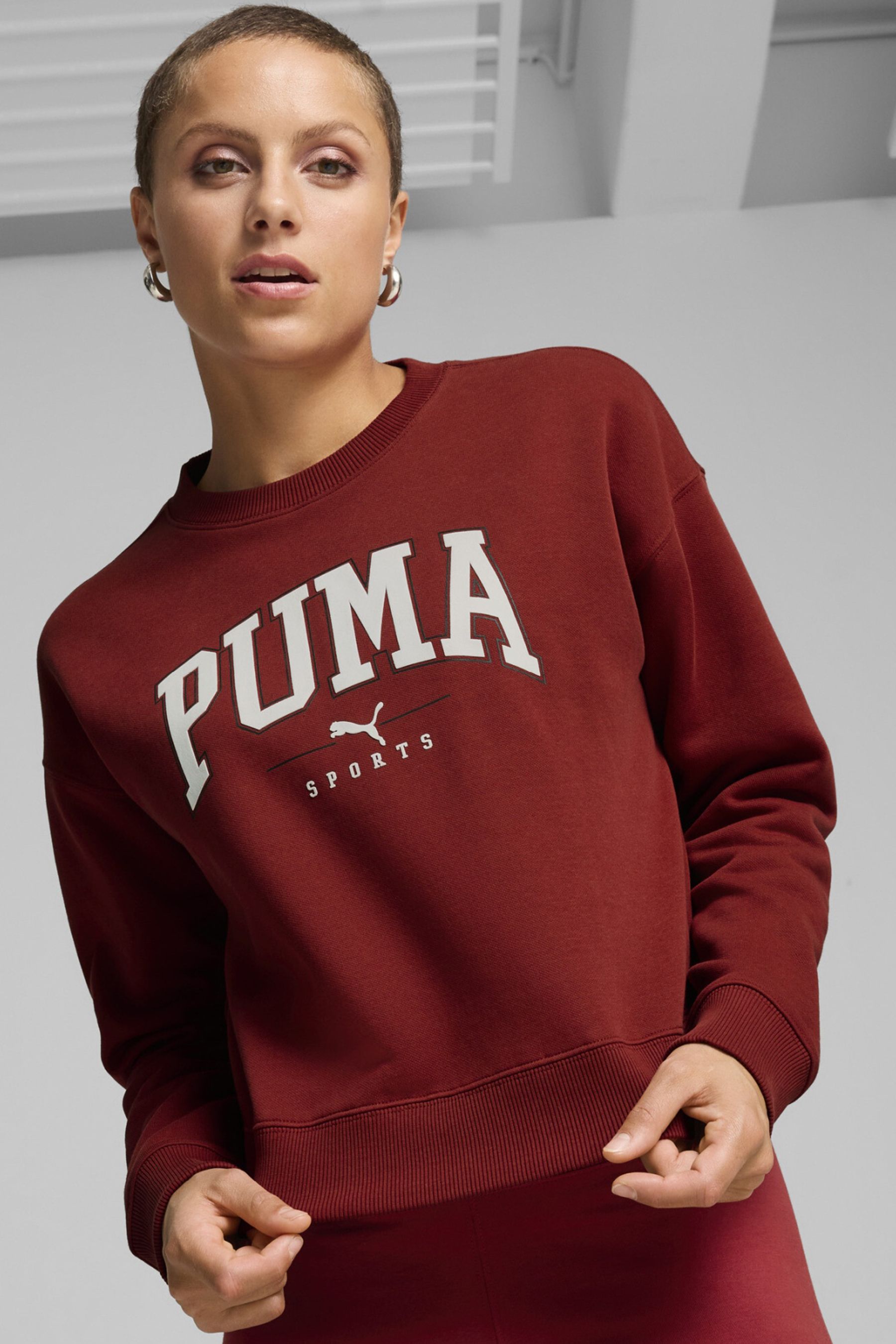 Buy Puma Red Womens Squad Full Length Crewneck Sweatshirt from the Next UK online shop