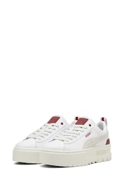 Puma Dark White Womens Mayze Sneakers Trainers - Image 4 of 6