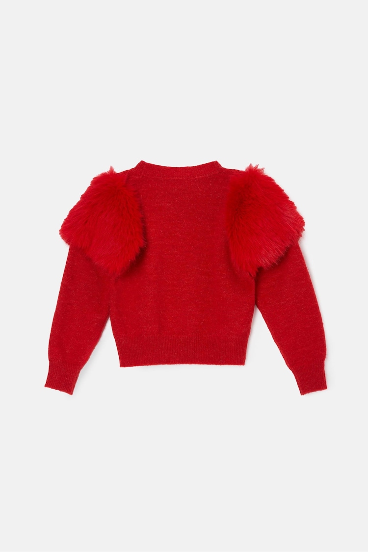 Angel & Rocket Red Suzanna Fur Shoulder Jumper - Image 2 of 3