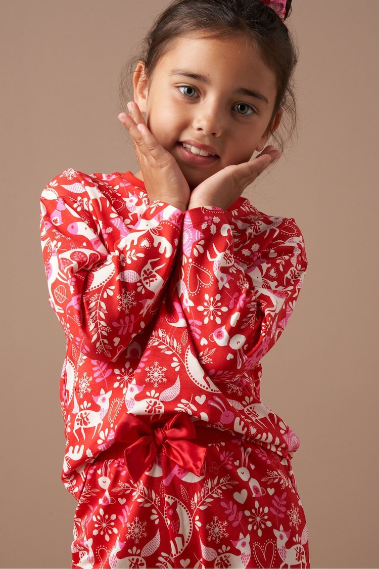 Angel & Rocket Red Amelia Winter Print Pyjamas - Image 2 of 8