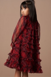 Angel & Rocket Red Juliana Tartan Mesh Dress - Image 3 of 7