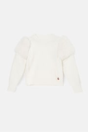 Angel & Rocket Cream Suzanna Fur Sleeve Jumper - Image 5 of 7