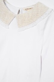 Angel & Rocket Natural Opal Jersey Top With Tweed Collar - Image 7 of 7