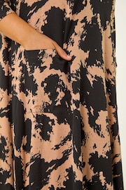 Roman Natural Curve Abstract Print Pocket Swing Dress - Image 5 of 5