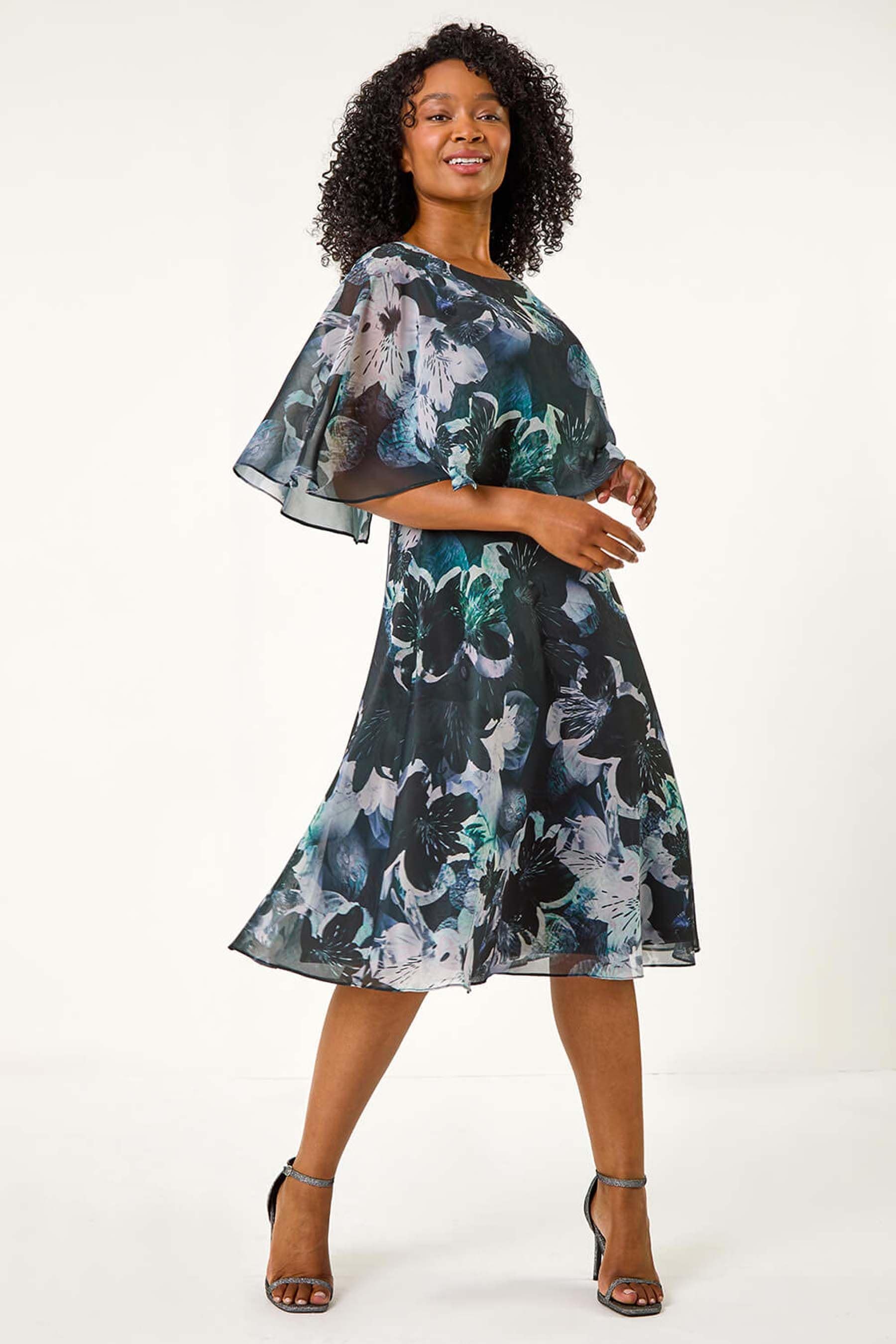 Roman floral dress discount