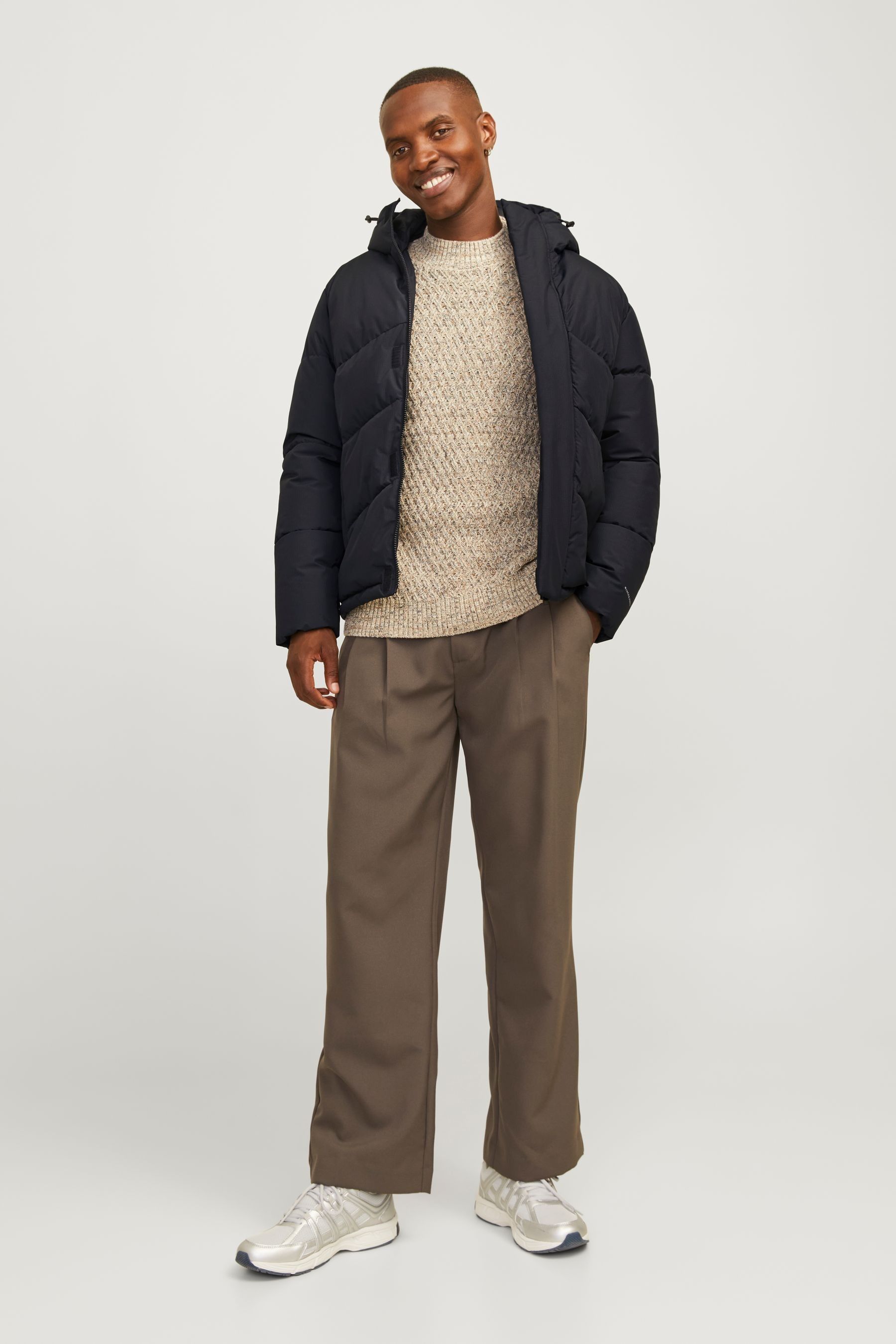 Jack and jones black puffer jacket outlet