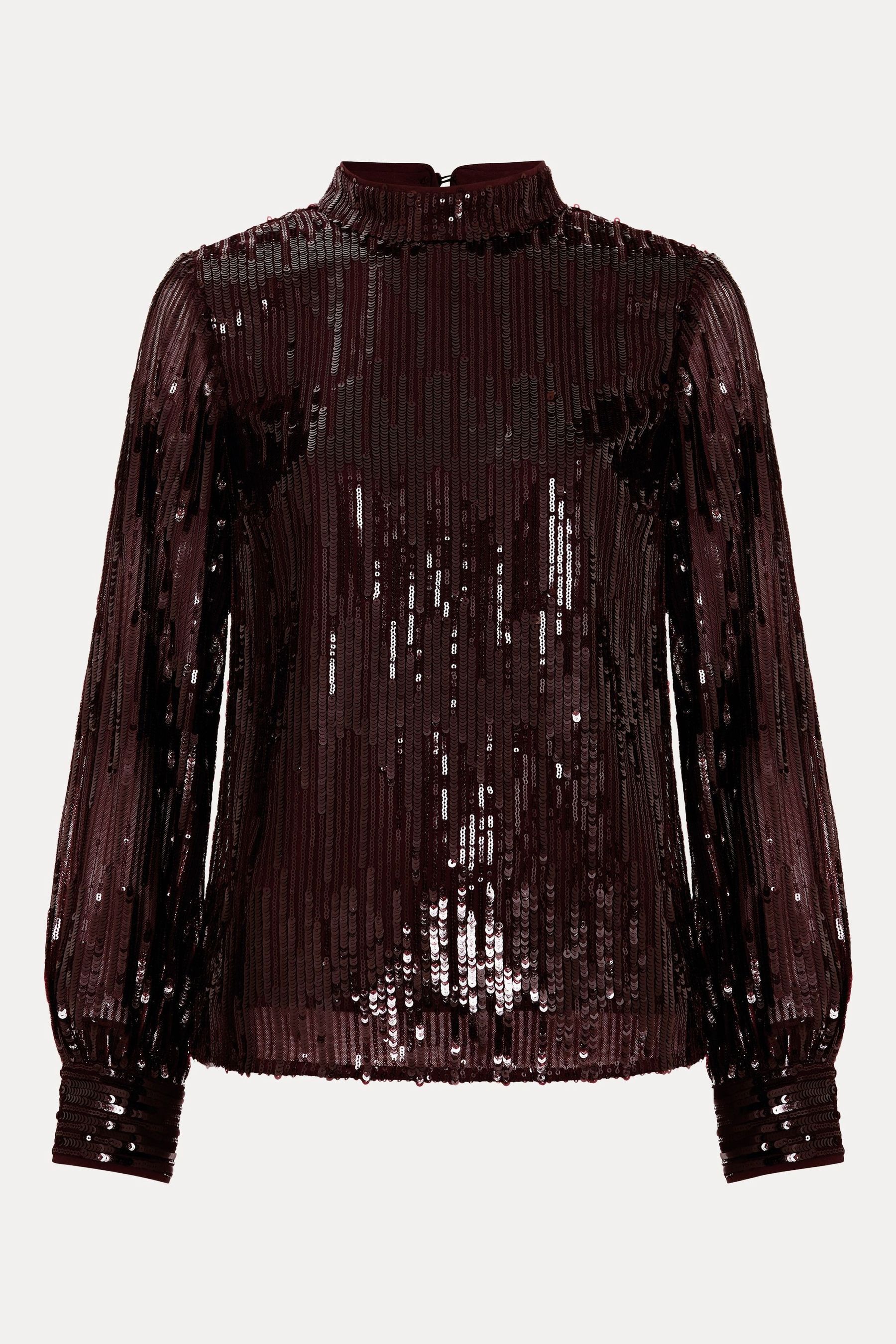 Buy Phase Eight Red Hannah High Neck Sequin Top from the Next UK online shop