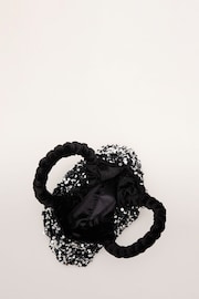 Phase Eight Black Sequin Twist Handle Mini Grab Bag - Image 4 of 7