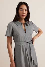 Phase Eight Grey Silvia Tonic Midi Shirt Dress - Image 5 of 7