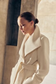 Phase Eight White Nicci Belted Wool Coat - Image 1 of 9