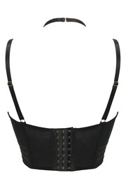 Pour Moi Black India Wild At Heart Double Strap Longline Bra - Image 4 of 4