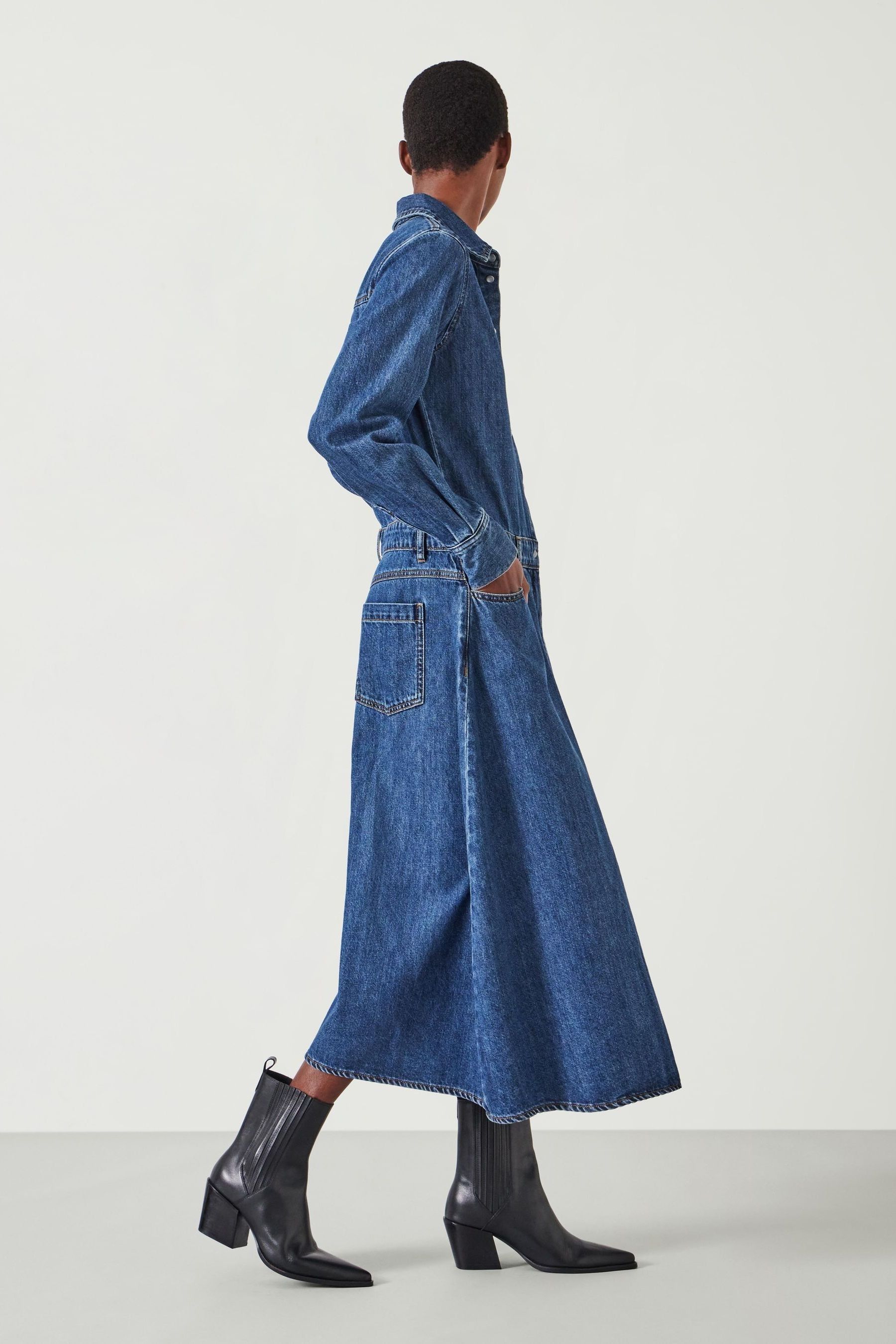 Buy Hush Blue Bella Maxi Denim 100 Cotton Dress from Next Canada