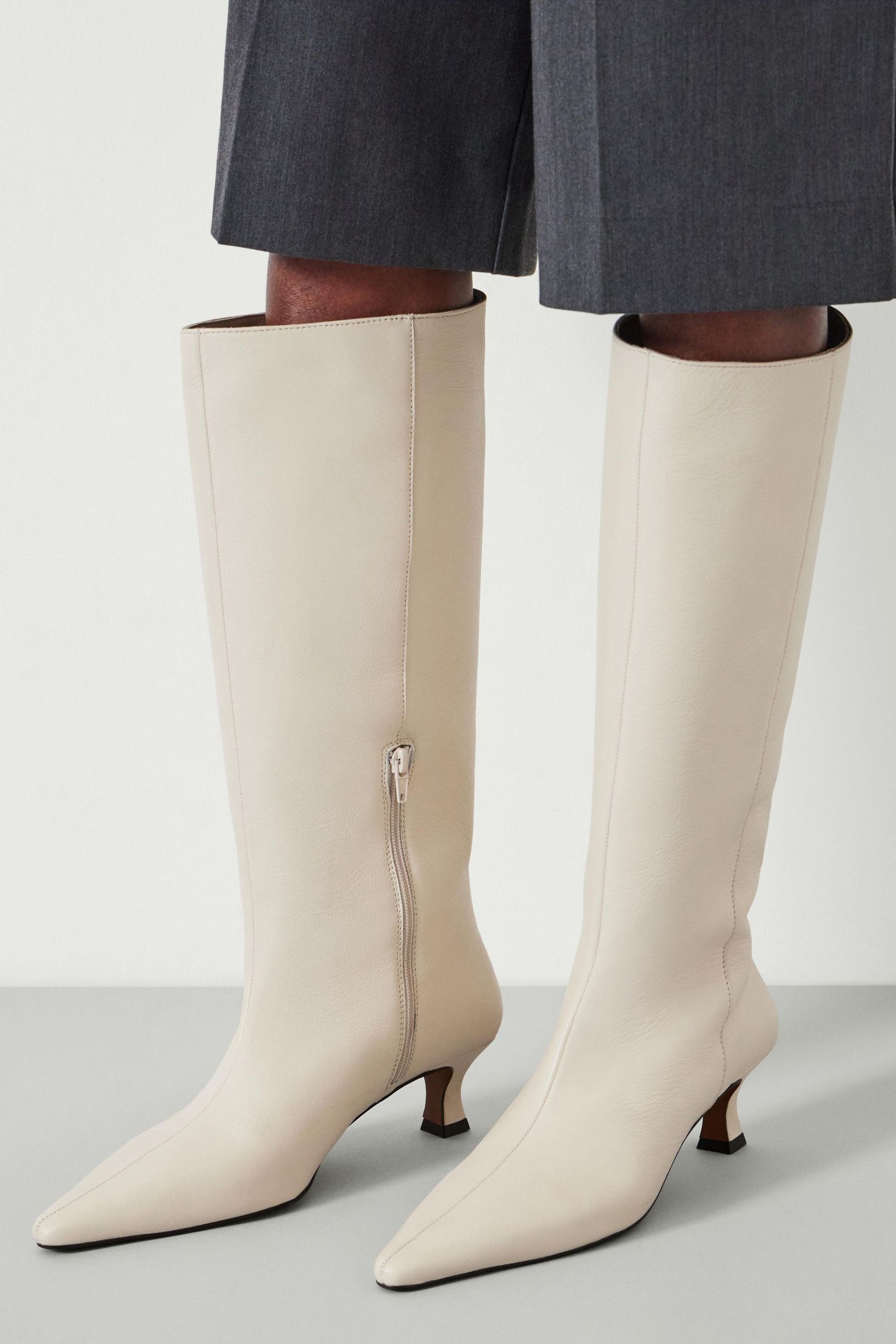 Kitten heel knee boots online