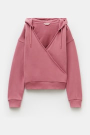 Hush Pink Daisy Wrap 100% Cotton Hoodie - Image 4 of 5