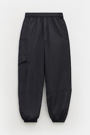 Hush Black Ava Shiny Lightweight Cargo Trousers - Image 4 of 4