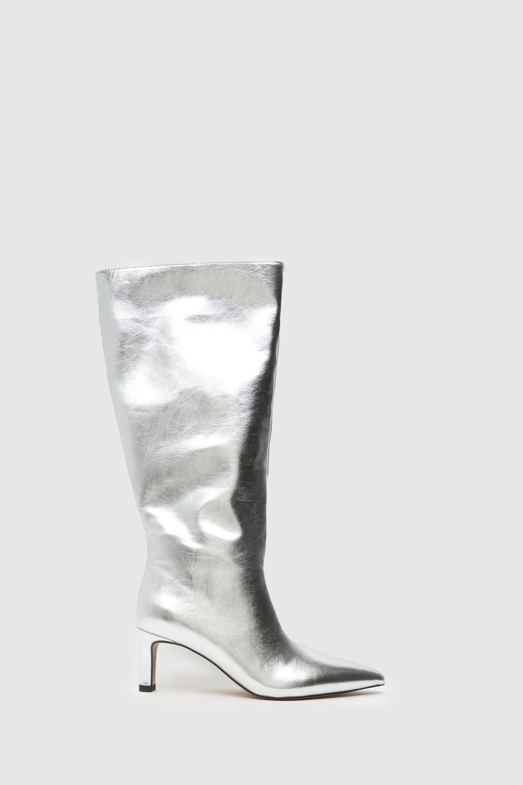 Buy Schuh Silver Dottie Knee High Boots from the Next UK online shop