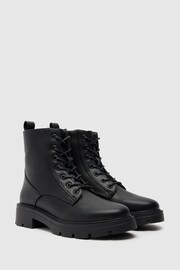 Schuh Andria Lace up Ankle Black Boots - Image 2 of 4