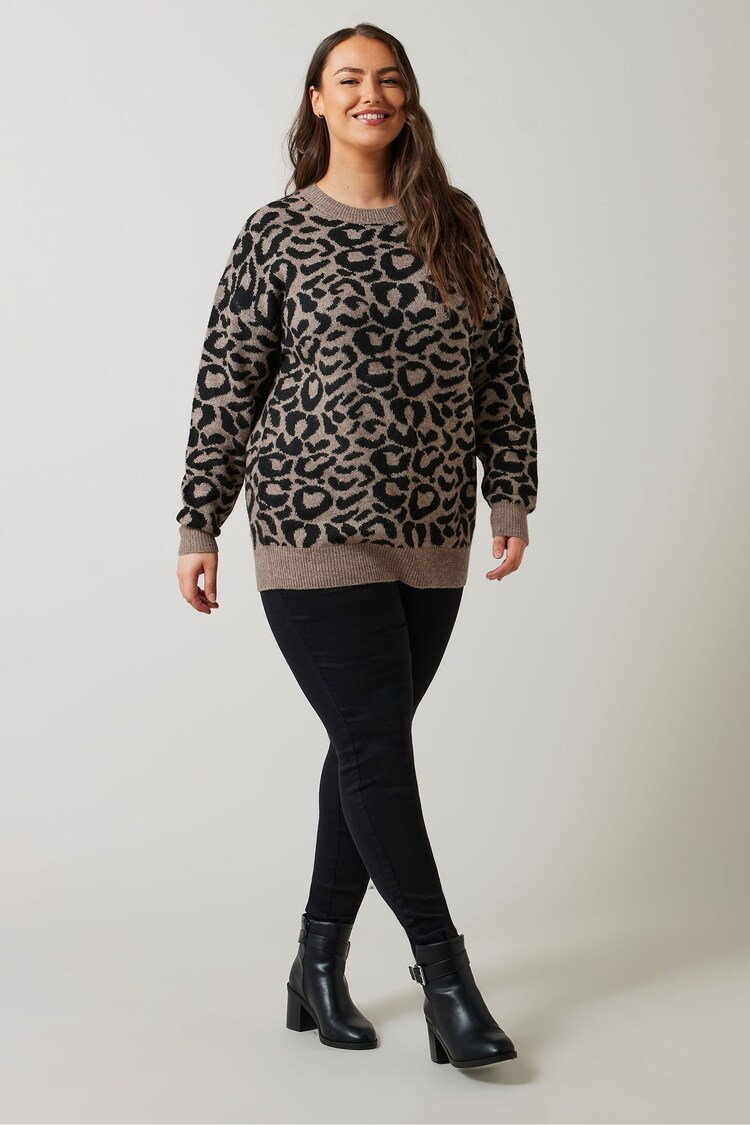 Evans Animal Jaquard Black Jumper - Image 2 of 5