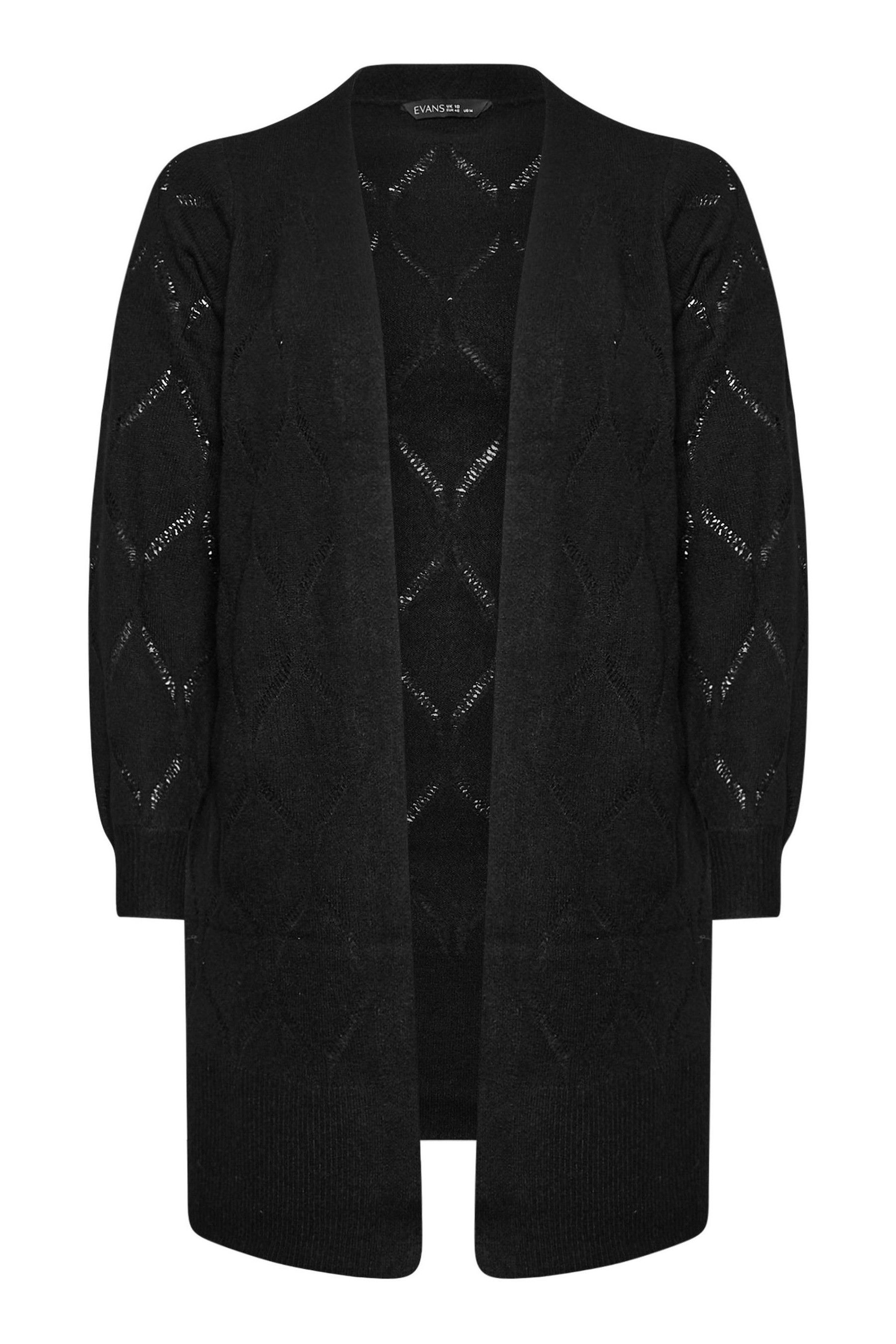 Buy Evans Pointelle Black Cardigan from Next United Arab Emirates