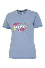 Dare 2b Womens Blue Tranquility II 100% Cotton T-Shirt - 圖片 5，共 6