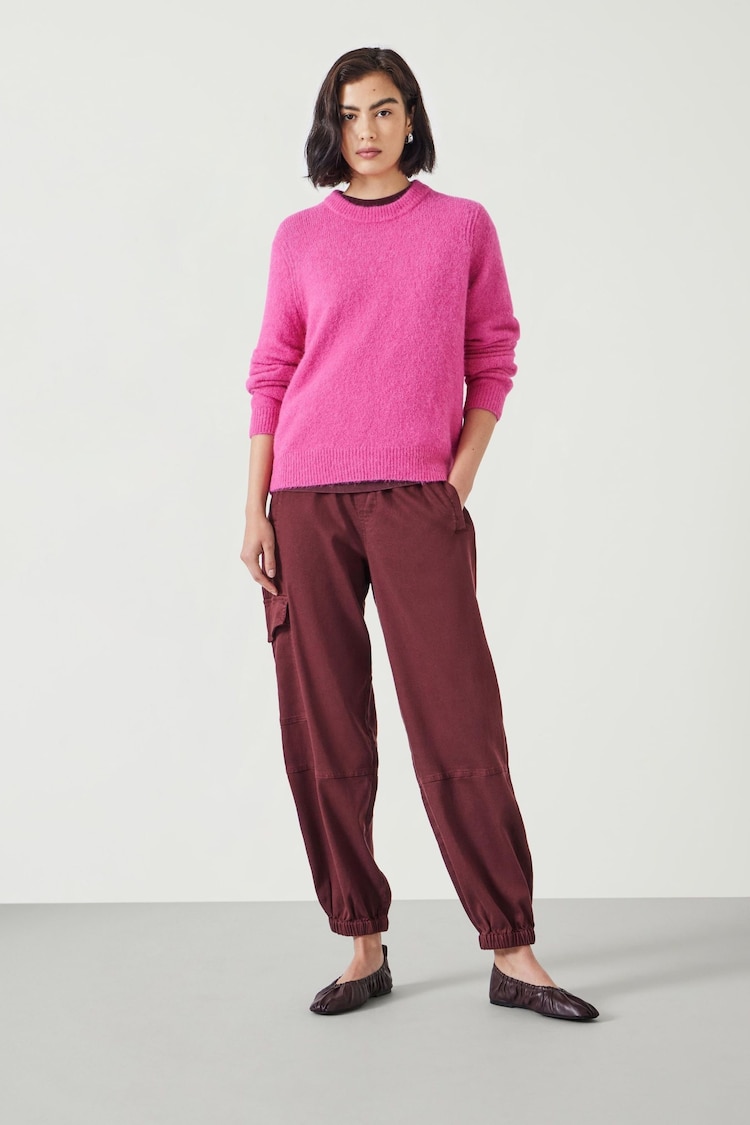 Hush Red Ava Washed Cargo Trousers - Image 1 of 4