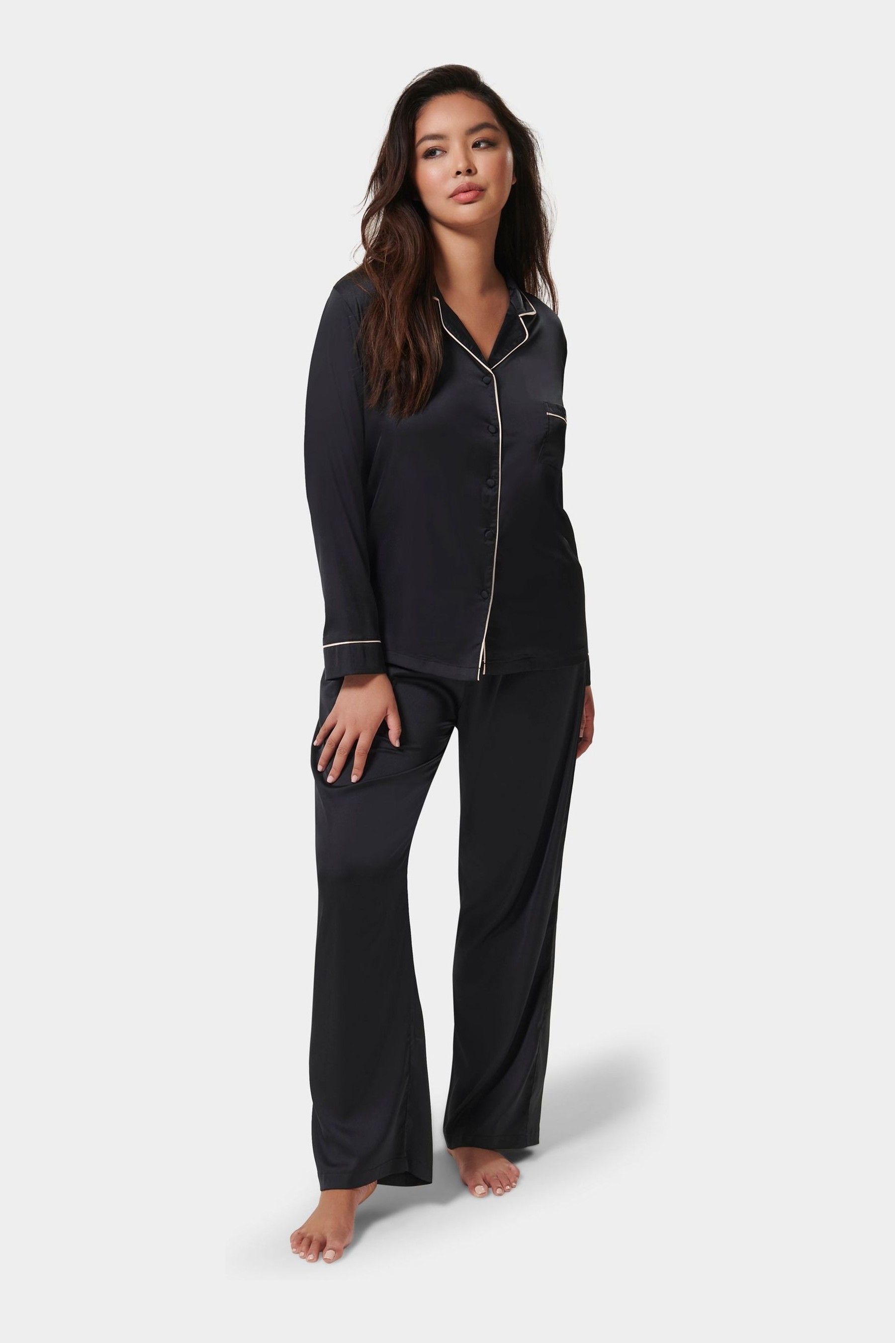 Buy Bluebella Claudia Luxury Satin Long Pyjamas Set from Next Oman