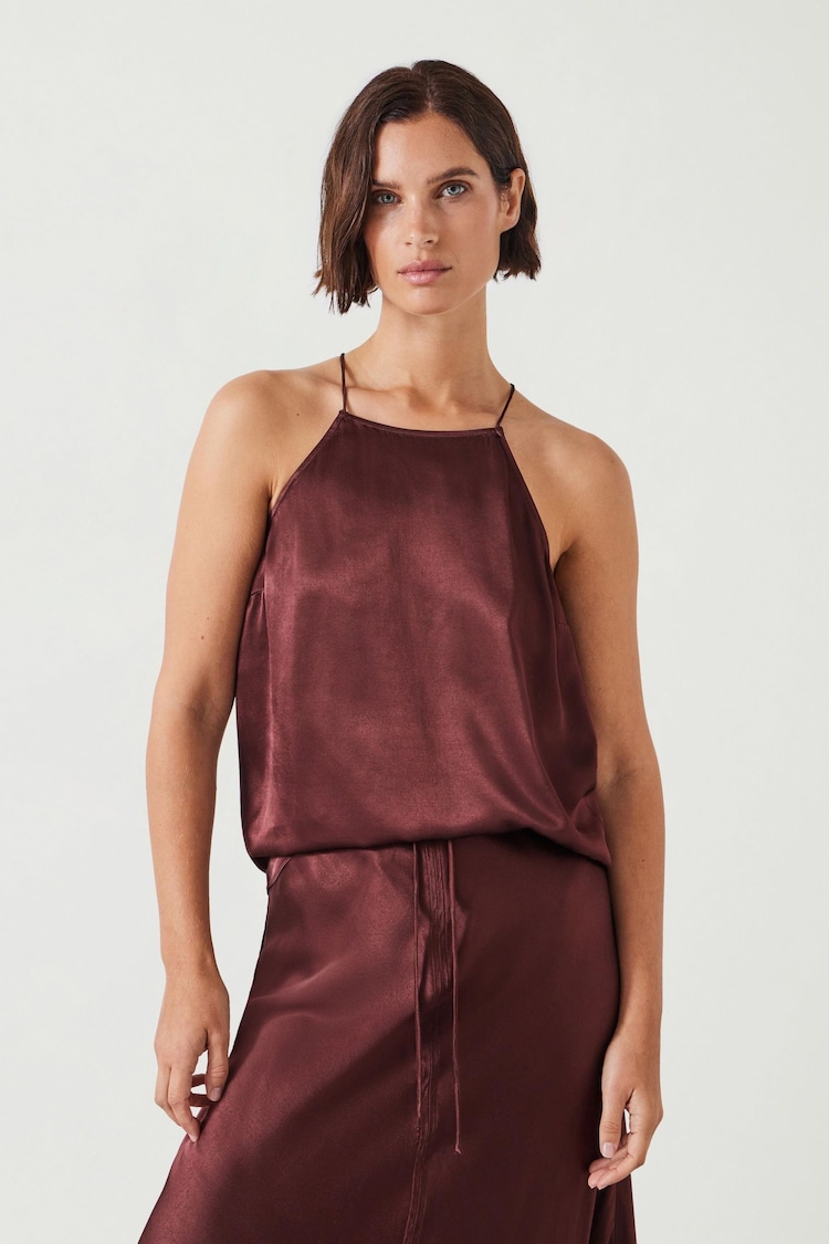 Hush Brown Medina Halter Top - Image 1 of 5