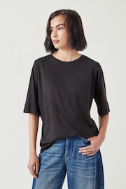 Hush Black Reece Relaxed T-Shirt - Image 1 of 5