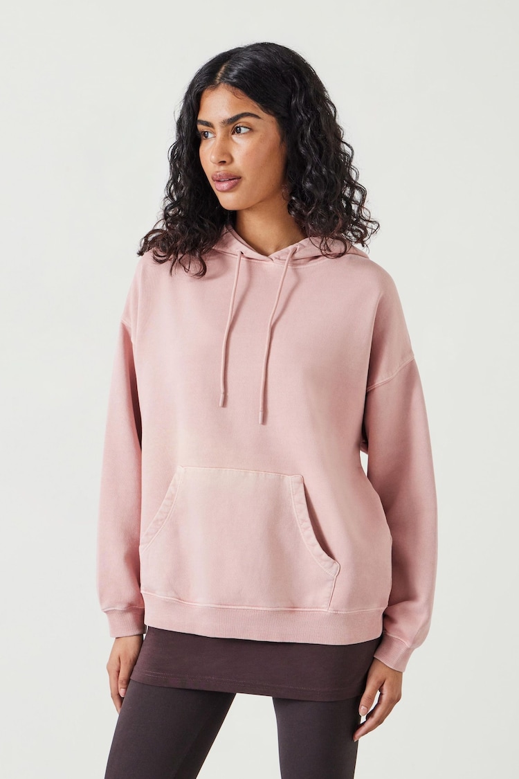 Hush Pink Shay Oversized Heavyweight 100% Cotton Hoodie - Image 1 of 6