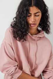 Hush Pink Shay Oversized Heavyweight 100% Cotton Hoodie - Image 4 of 6