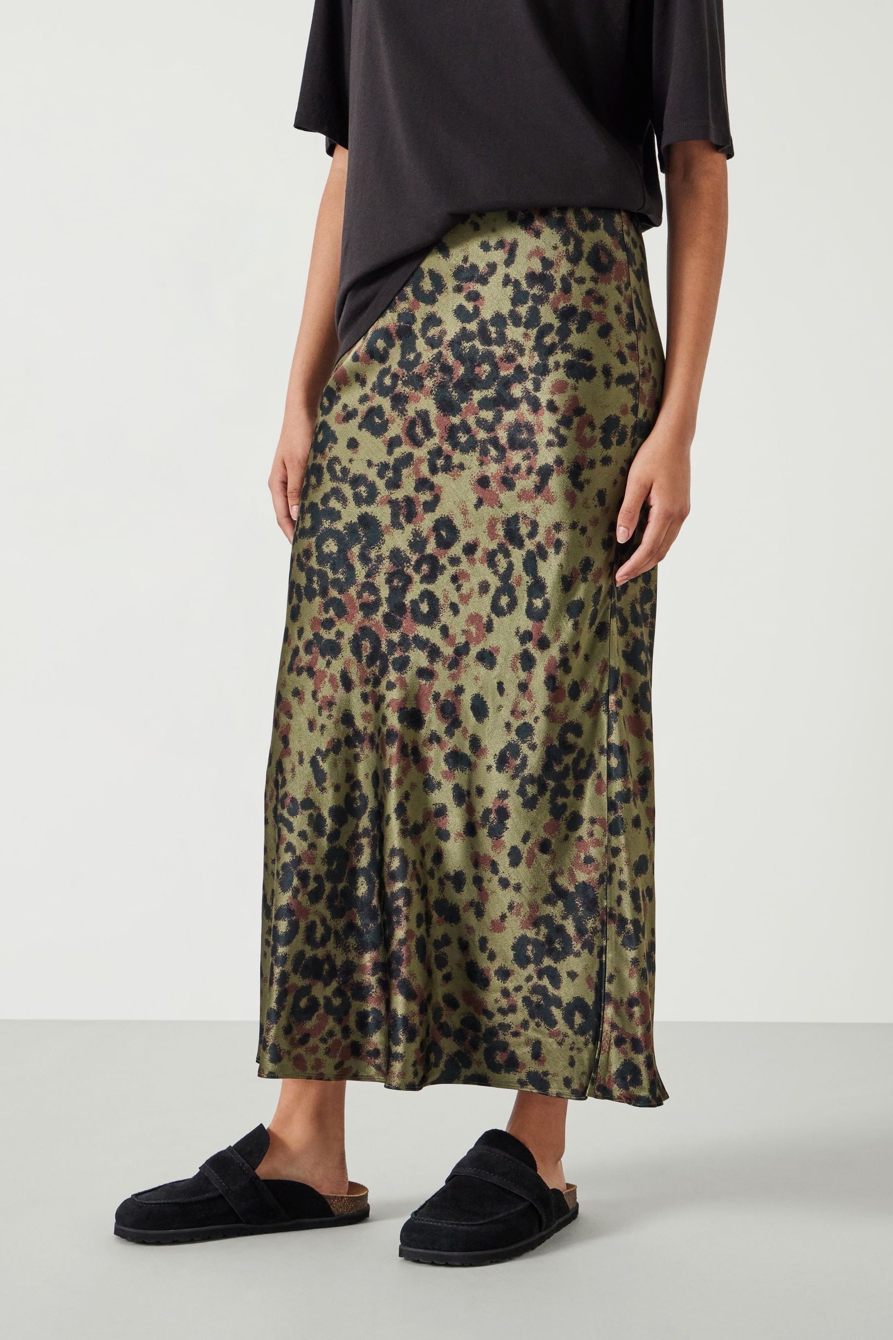 Hush leopard maxi skirt online