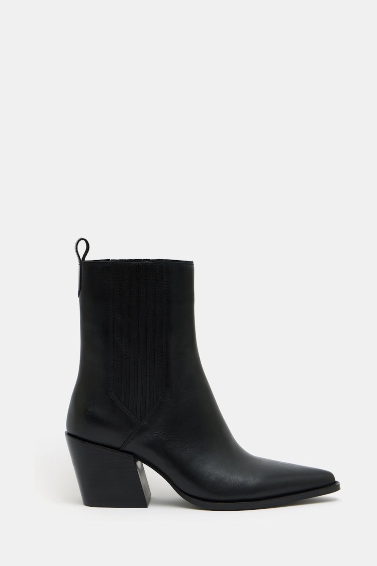 Hush Black Western Leather Chelsea Boots - Image 1 of 6