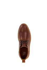 Dune London Brown Chander Plain Toe Chukka Boots - Image 4 of 5