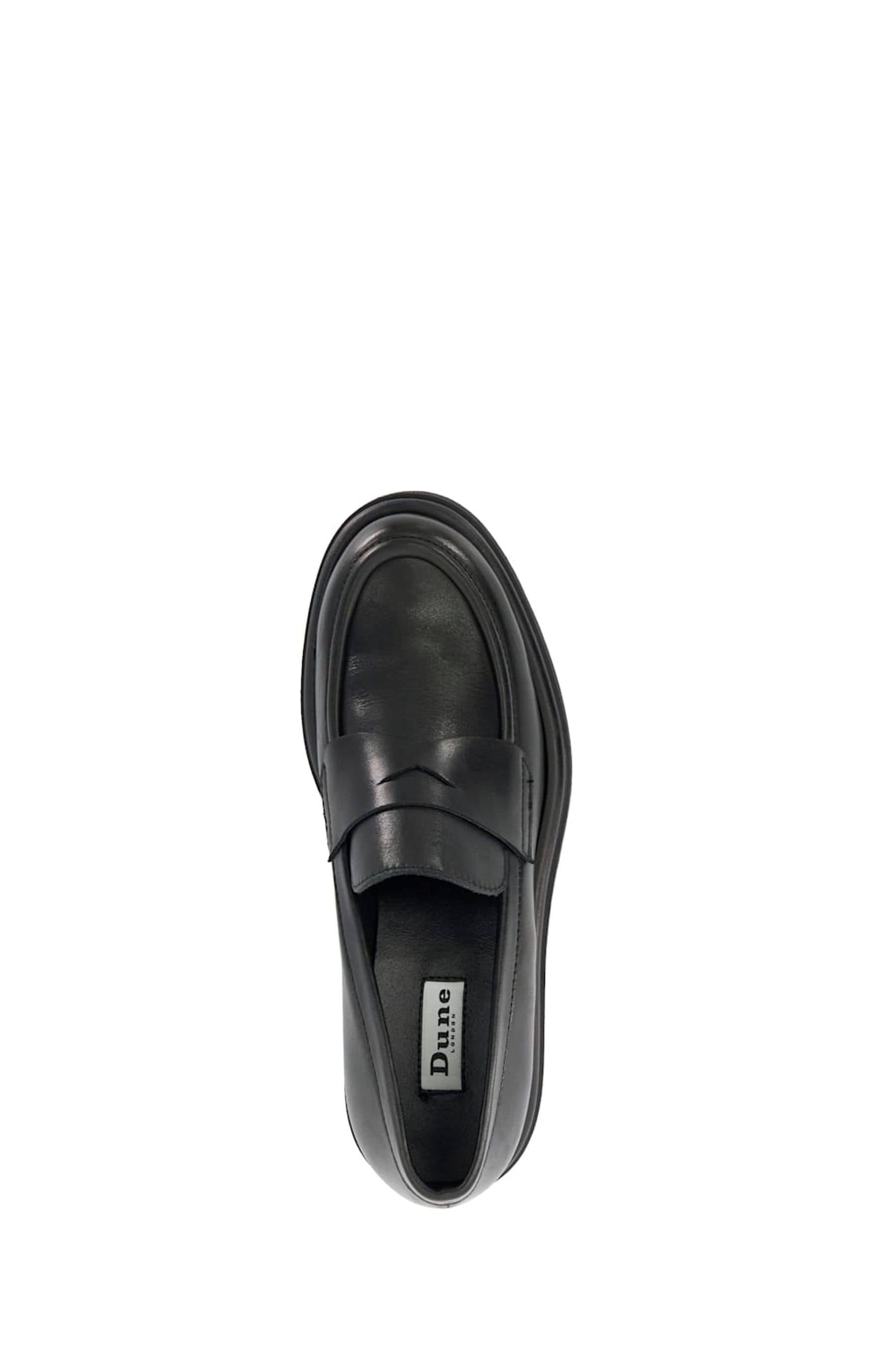 Dune guilt loafers black online