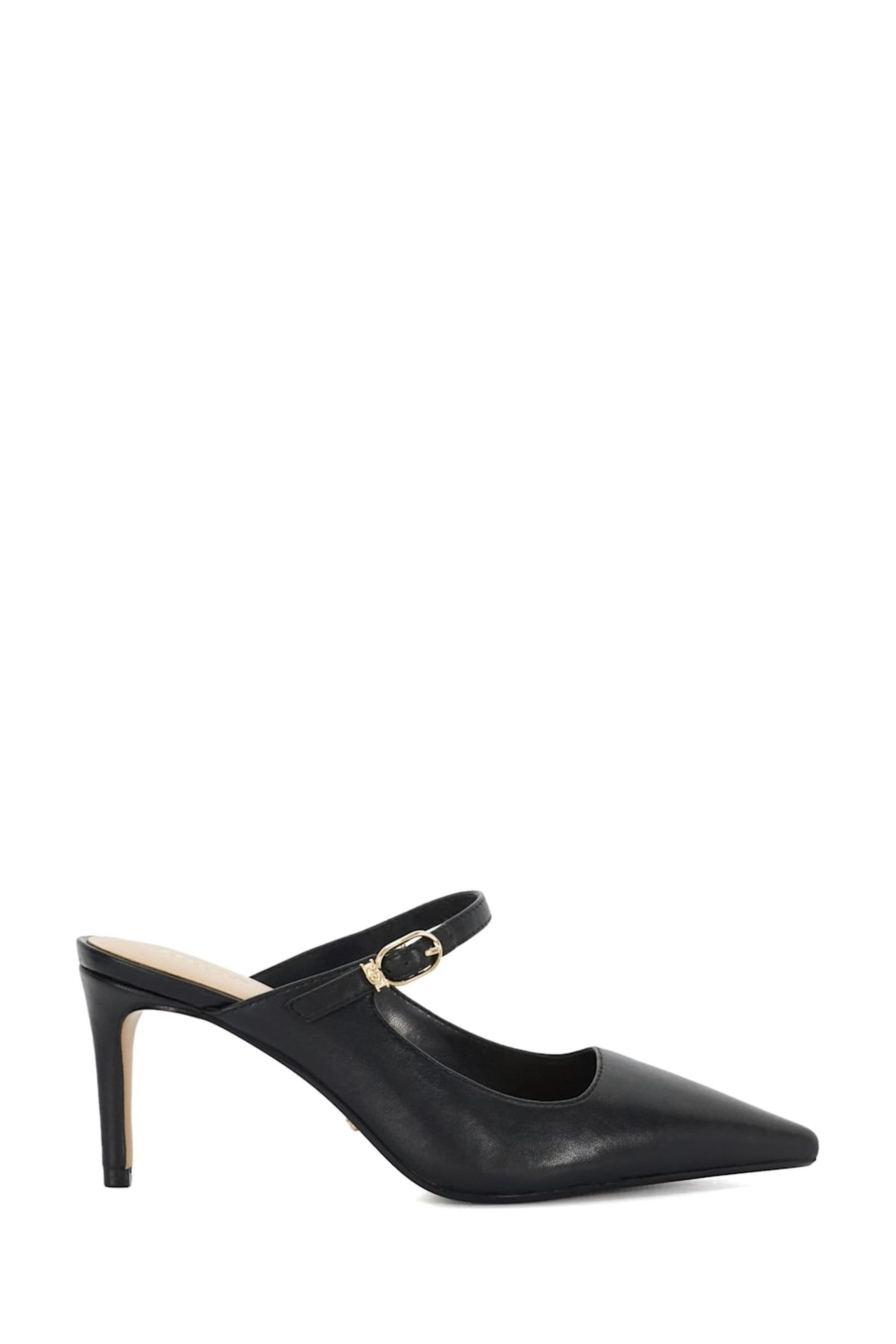 Buy Dune London Black Chronicle Buckle Open Mules from Next Luxembourg
