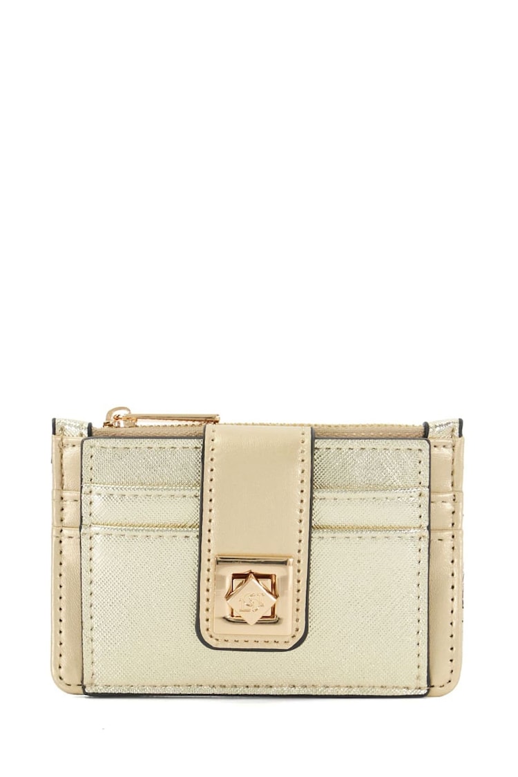 Dune London Gold Karra Turn Lock Card Holder - Image 1 of 4