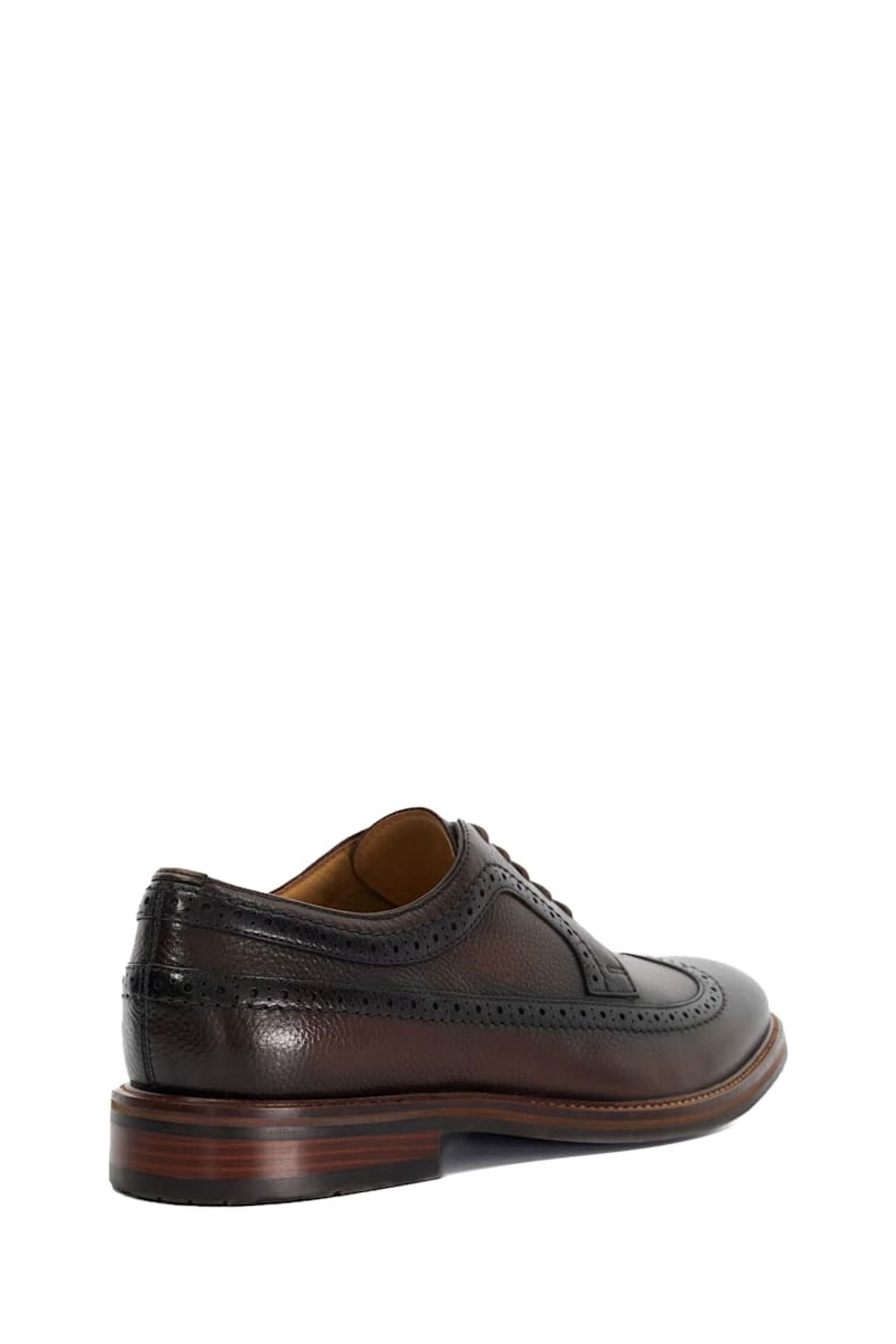 Dune London Brown Steeles Burnished Brogue Shoes uk7eu41 Mens