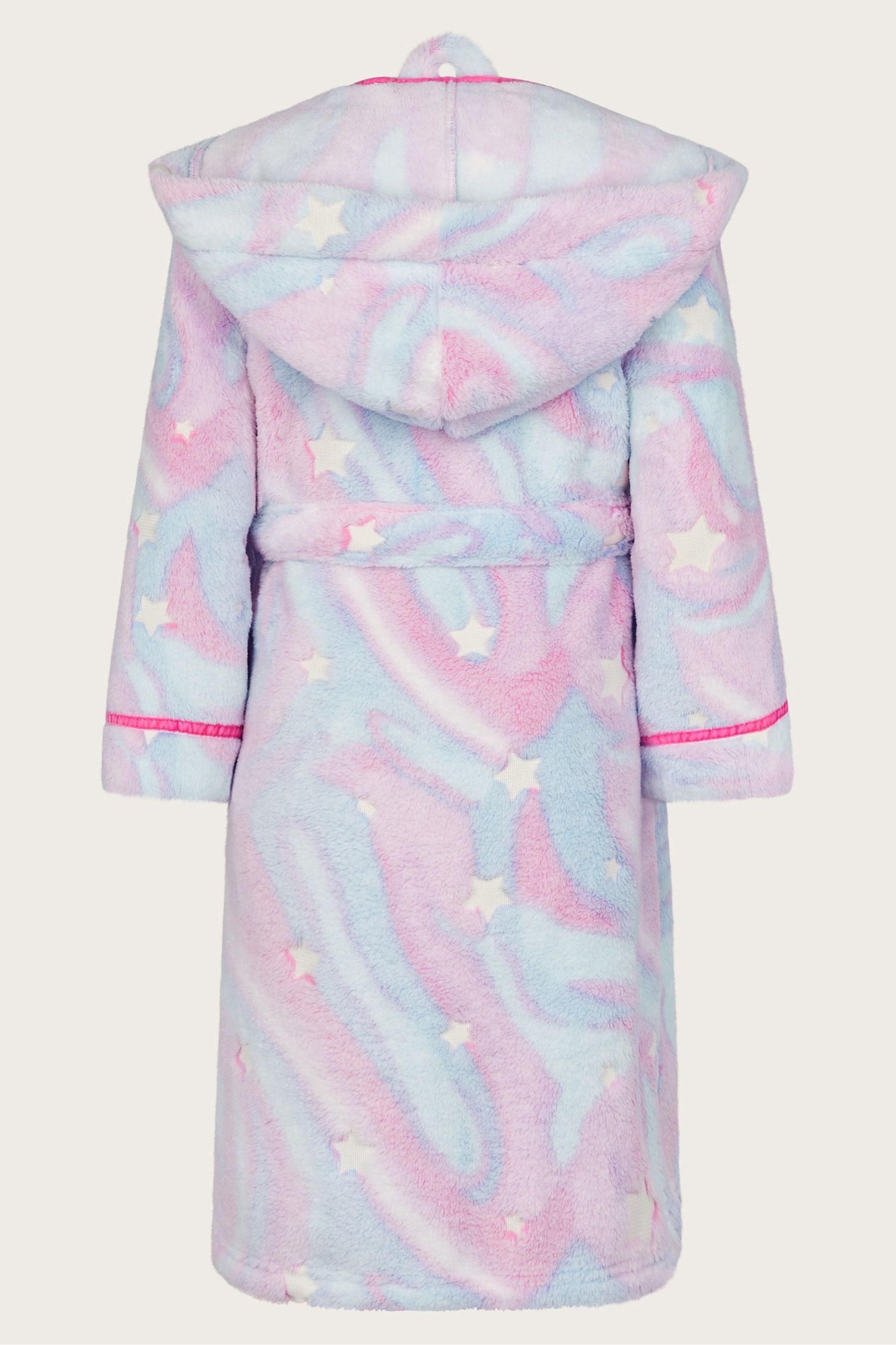 Buy Monsoon Pink Fleece Marble Star Print Dressing Gown from the Next UK online shop