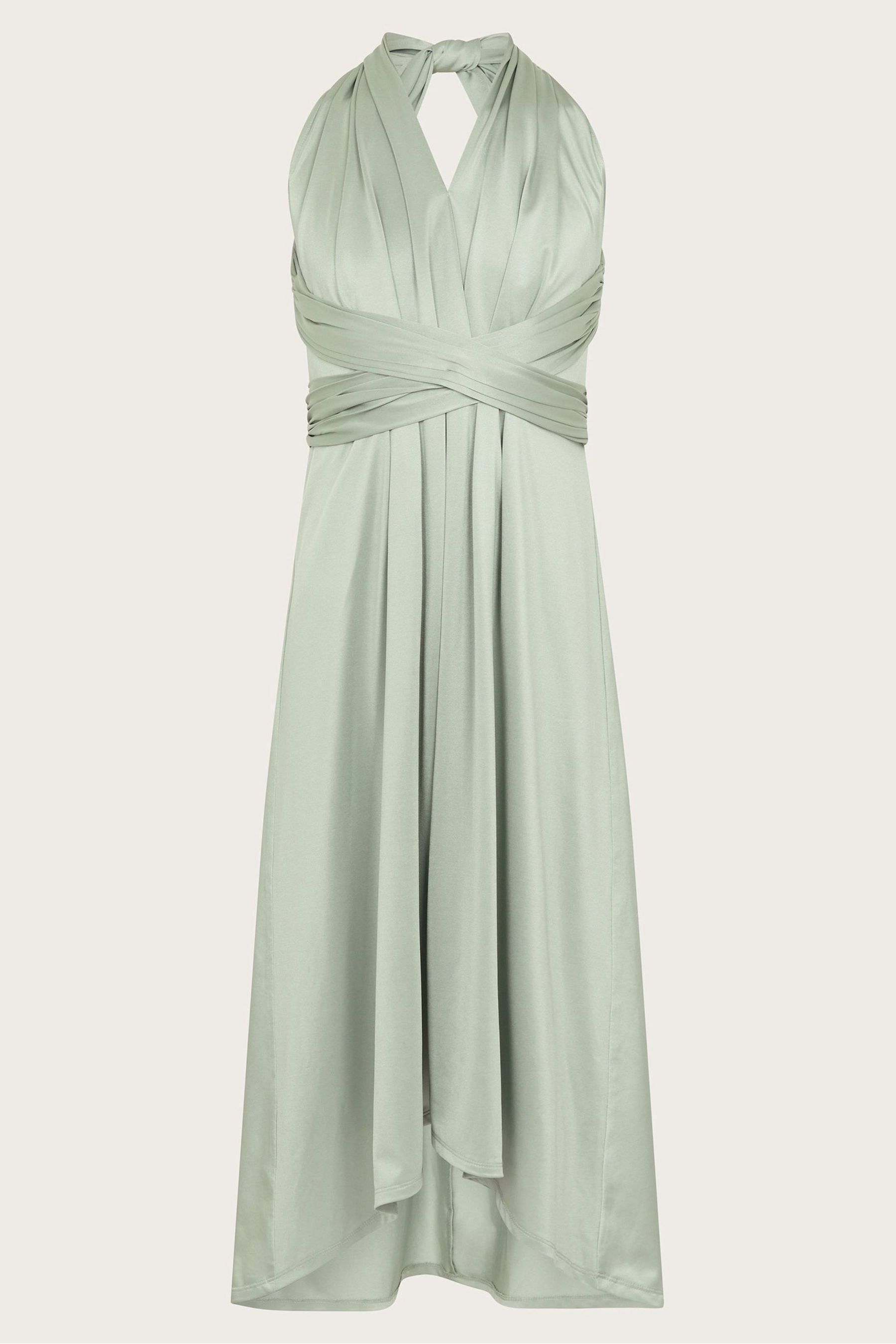 Monsoon Green Tia Twist Prom Dress