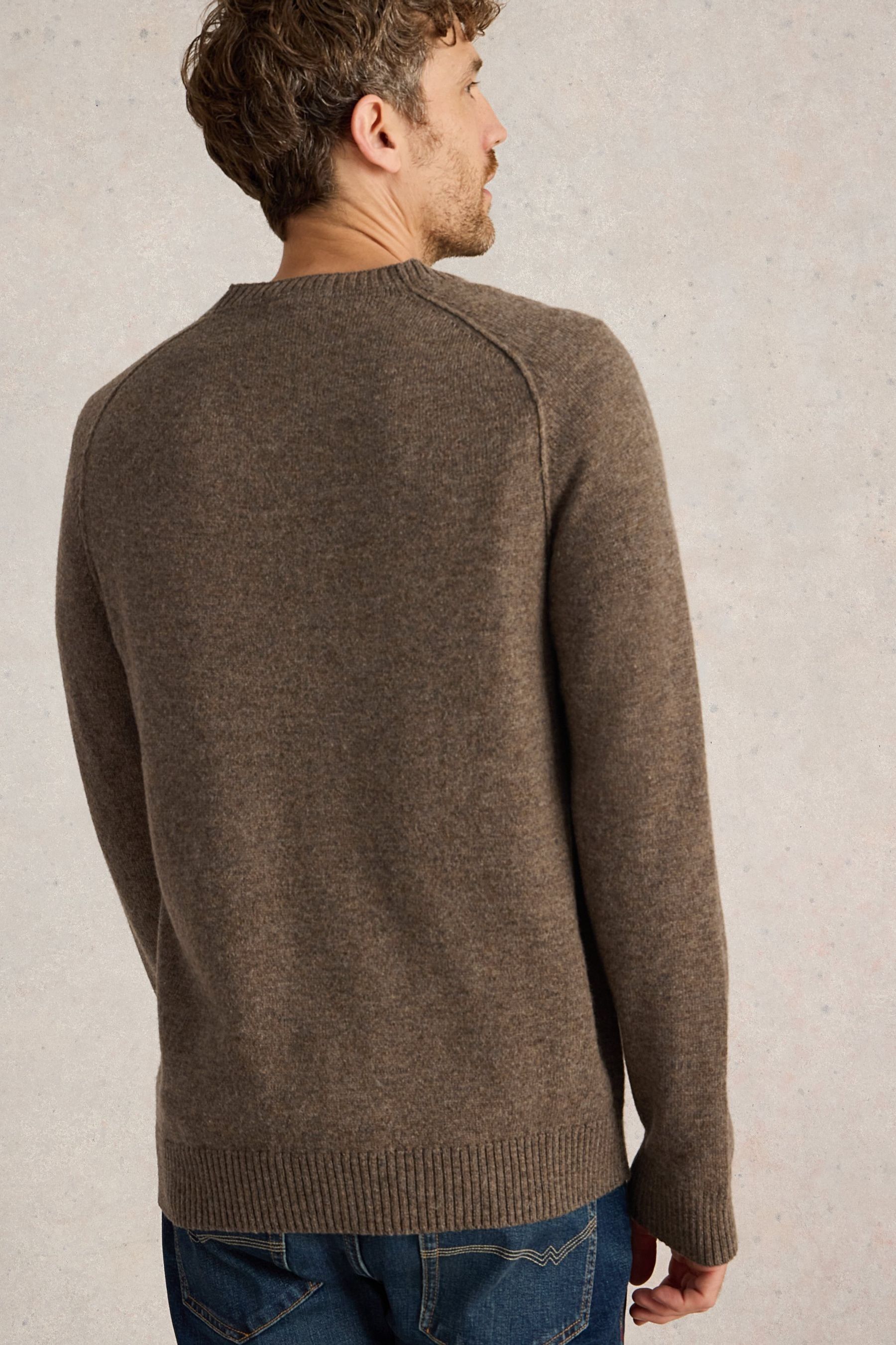 Buy White Stuff Natural Lambswool Crew Neck Jumper from Next Luxembourg
