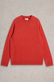 White Stuff Red Lambswool Mock Neck Jumper - Image 5 of 6