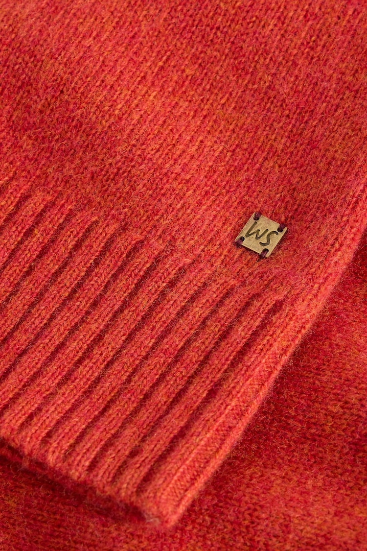 White Stuff Red Lambswool Mock Neck Jumper - Image 6 of 6