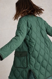 White Stuff Green Raya Quilted Coat - Image 2 of 5