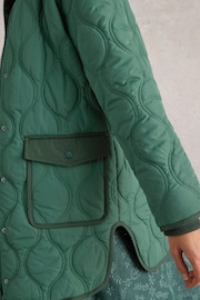 White Stuff Green Raya Quilted Coat - Image 3 of 5