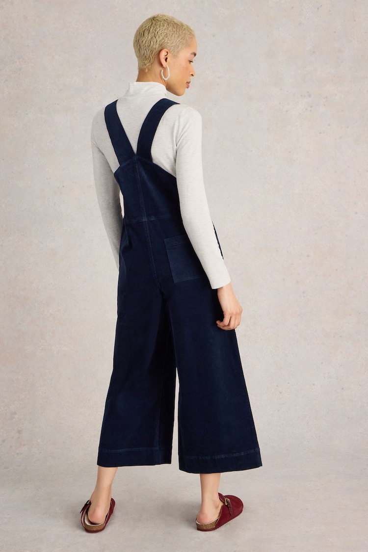 White Stuff Blue Viola Cord Dungarees - Image 2 of 6