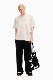 AllSaints Natural Biggy Short Sleeve Crew T-Shirt - Image 3 of 6