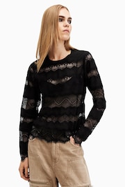 AllSaints Black Tiff Top - Image 5 of 8