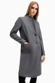 AllSaints Grey Aleida Tri Blazer - Image 3 of 9