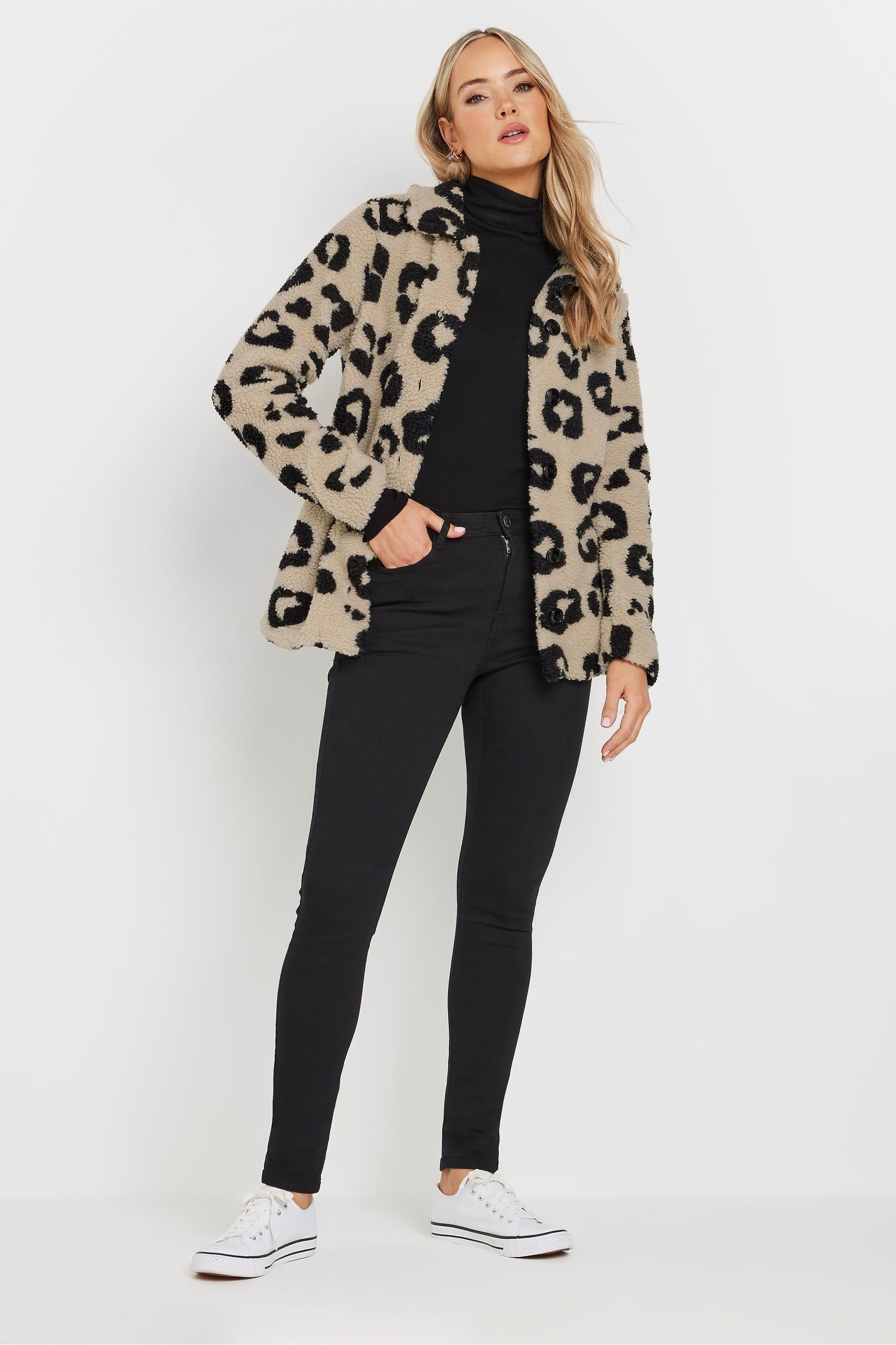 Leopard print borg jacket shop