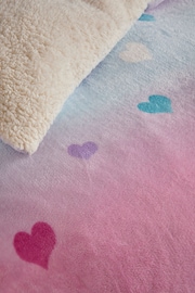 Bedlam Multi Cosy Ombre Heart Plush Duvet Cover Set - Image 3 of 4